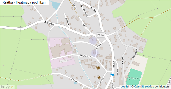 Krátká - mapa podnikání