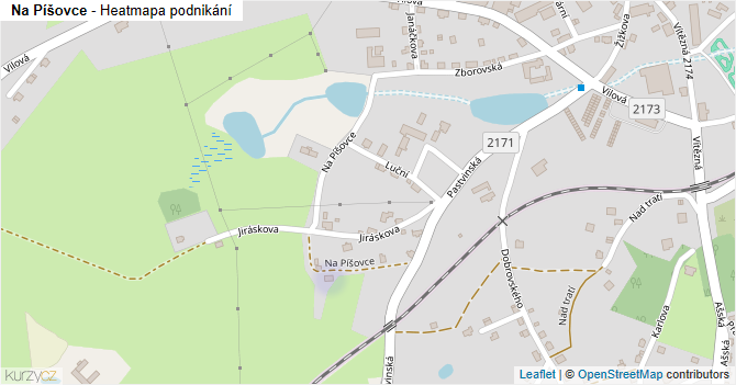 Na Píšovce - mapa podnikání