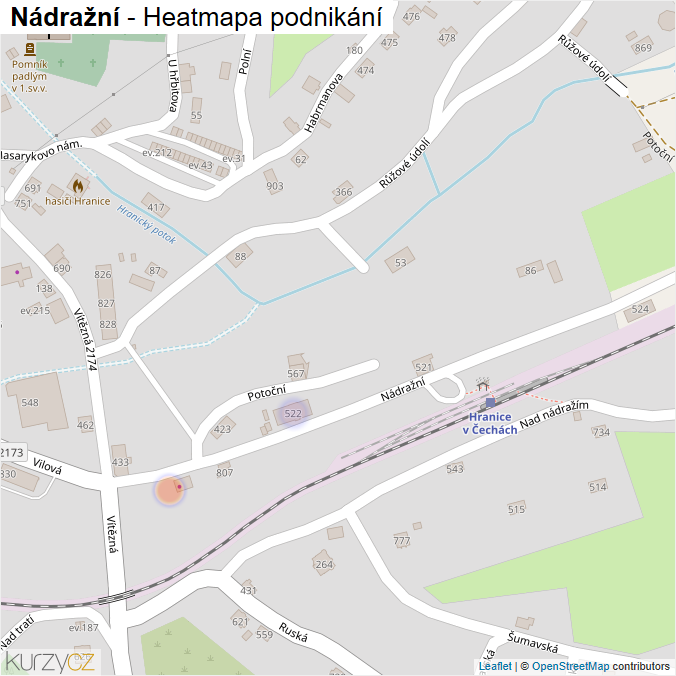 Mapa Nádražní - Firmy v ulici.