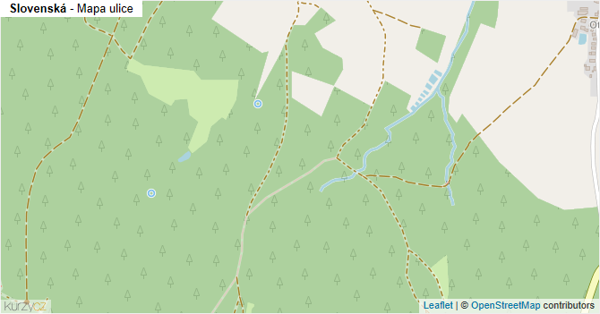 Slovenská - mapa ulice