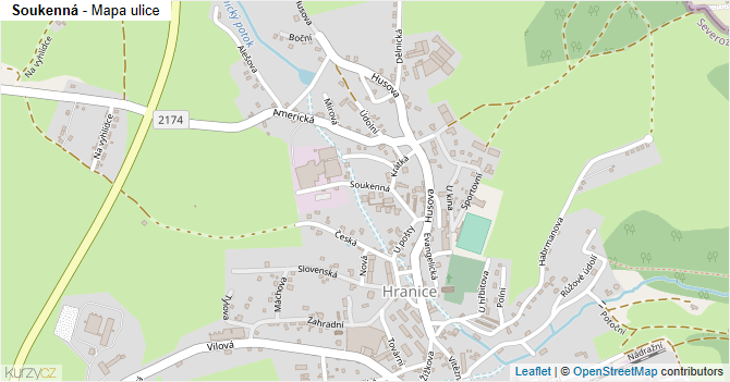 Soukenná - mapa ulice