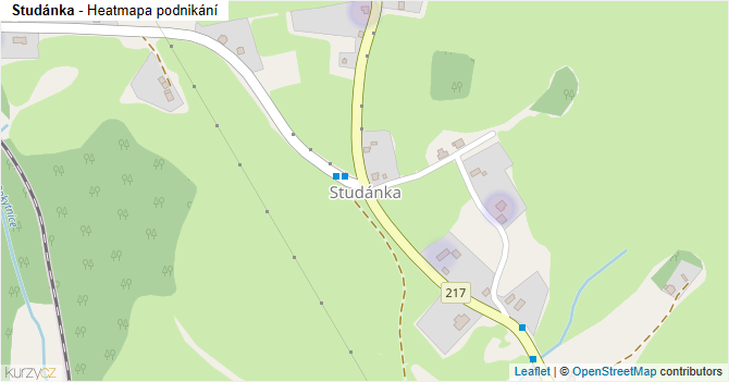 Studánka - mapa podnikání