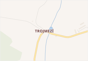 Trojmezí v obci Hranice - mapa části obce