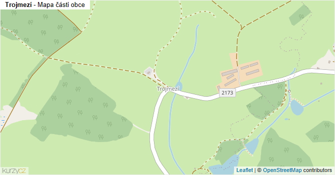 Trojmezí - mapa části obce
