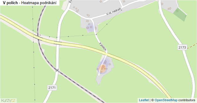 V polích - mapa podnikání
