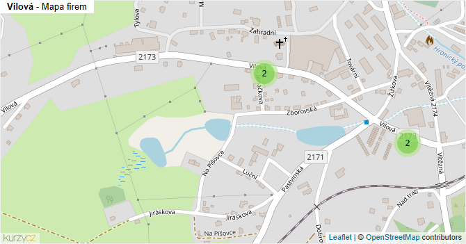 Vilová - mapa firem