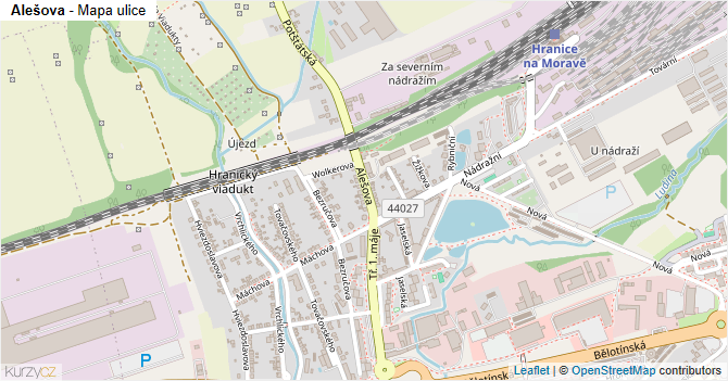 Alešova - mapa ulice