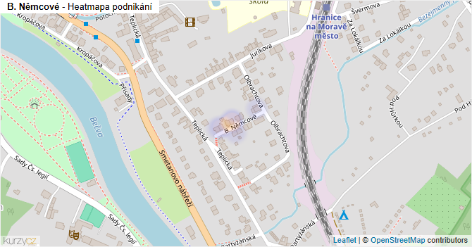 B. Němcové - mapa podnikání