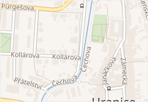Čechova v obci Hranice - mapa ulice