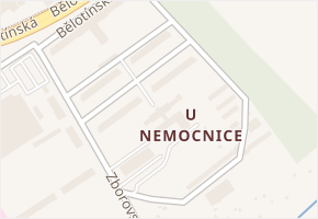 Cementářské sídliště v obci Hranice - mapa ulice