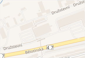 Družstevní v obci Hranice - mapa ulice