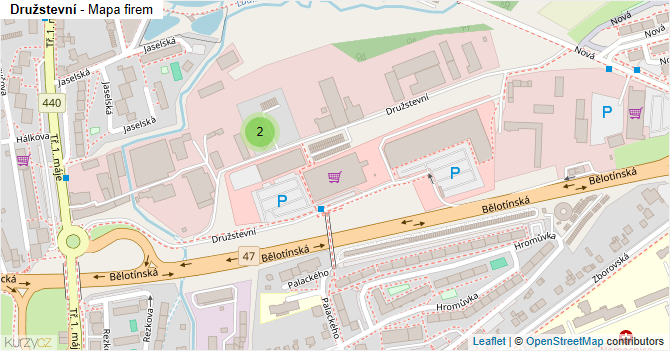 Družstevní - mapa firem