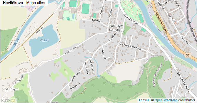 Havlíčkova - mapa ulice