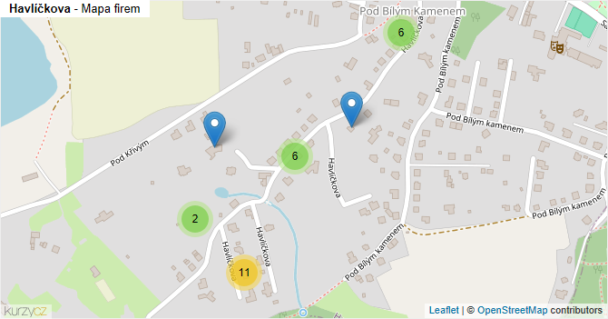 Havlíčkova - mapa firem