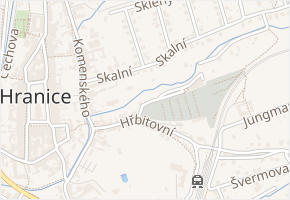 Hřbitovní v obci Hranice - mapa ulice
