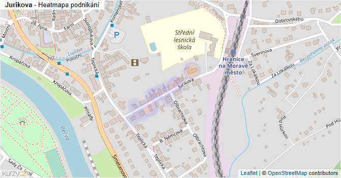 Jurikova - mapa podnikání