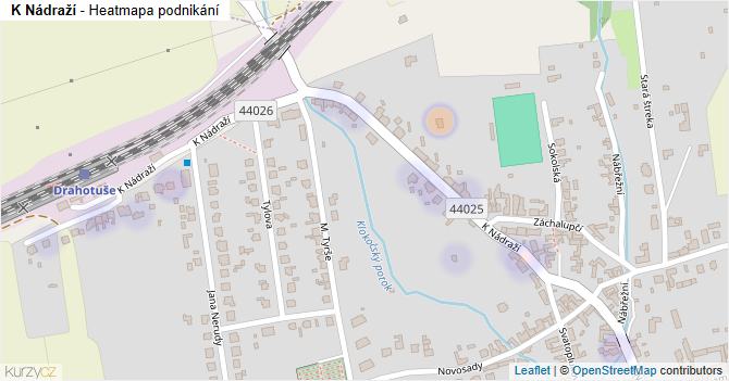 K Nádraží - mapa podnikání