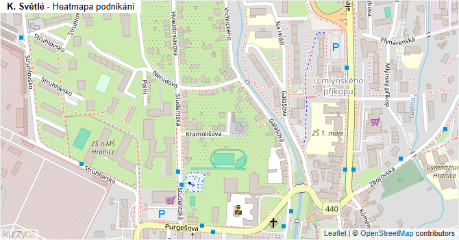 K. Světlé - mapa podnikání