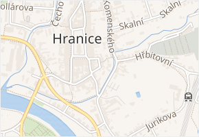Na Náspech v obci Hranice - mapa ulice