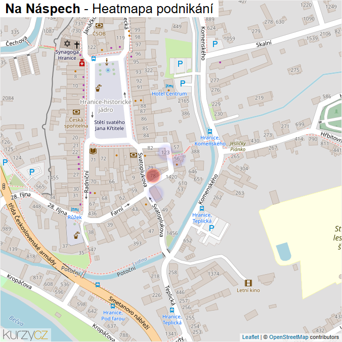 Mapa Na Náspech - Firmy v ulici.