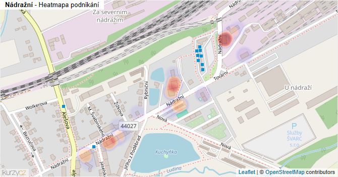 Nádražní - mapa podnikání