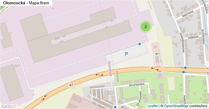 Olomoucká - mapa firem