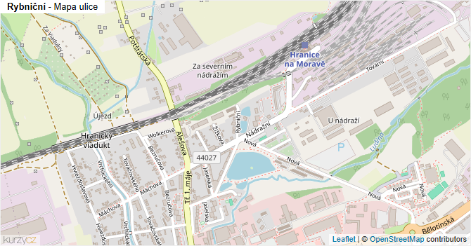 Rybniční - mapa ulice