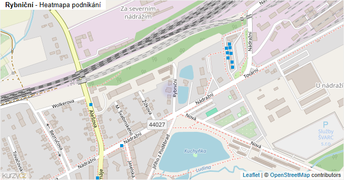 Rybniční - mapa podnikání