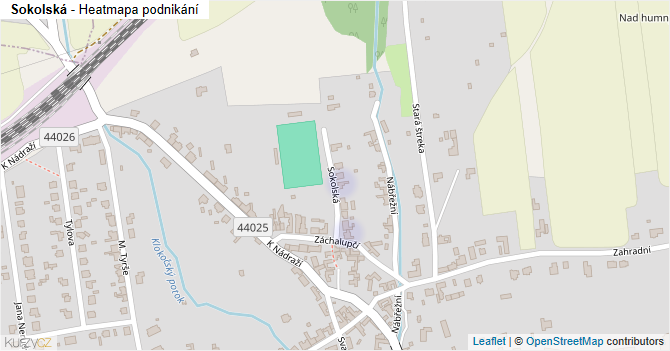 Sokolská - mapa podnikání
