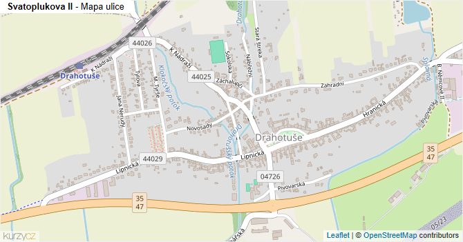 Svatoplukova II - mapa ulice