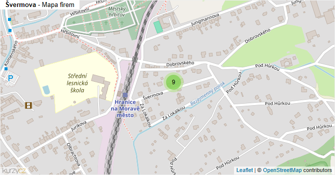 Švermova - mapa firem