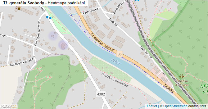 Tř. generála Svobody - mapa podnikání