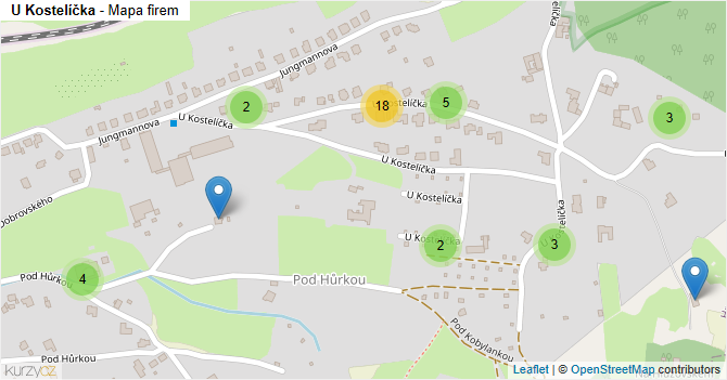 U Kostelíčka - mapa firem