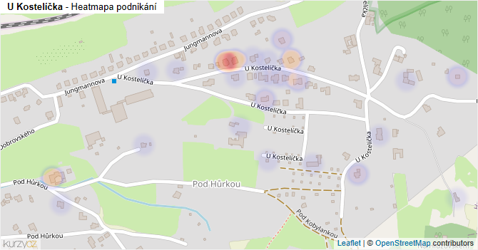 U Kostelíčka - mapa podnikání