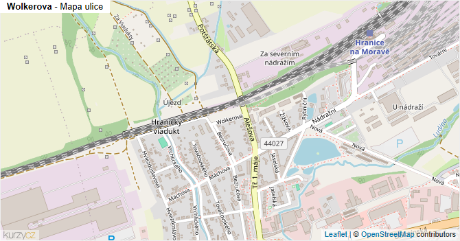 Wolkerova - mapa ulice