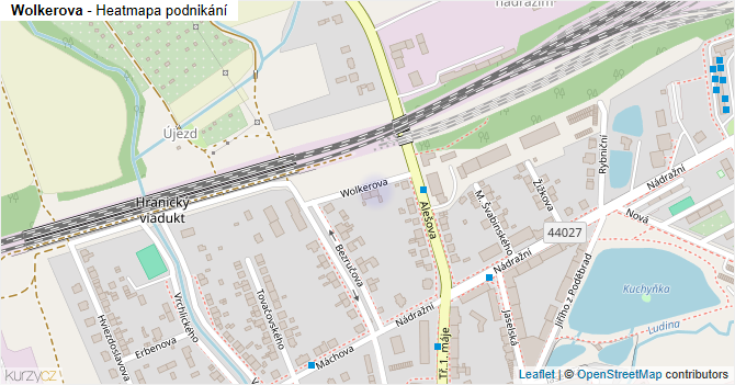 Wolkerova - mapa podnikání