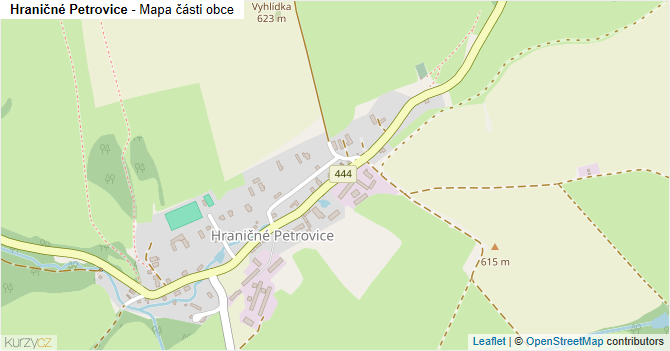 Hraničné Petrovice - mapa části obce