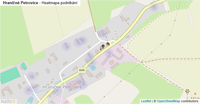 Hraničné Petrovice - mapa podnikání