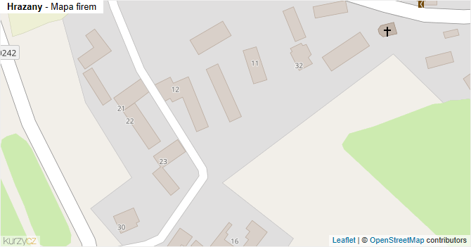 Hrazany - mapa firem