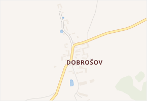 Dobrošov v obci Hrazany - mapa části obce
