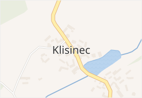 Klisinec v obci Hrazany - mapa části obce