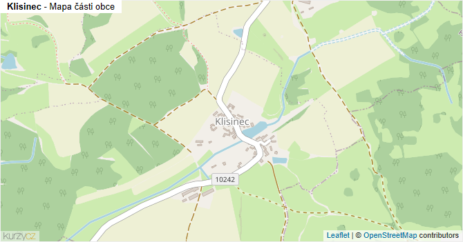 Klisinec - mapa části obce