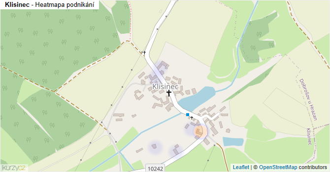 Klisinec - mapa podnikání