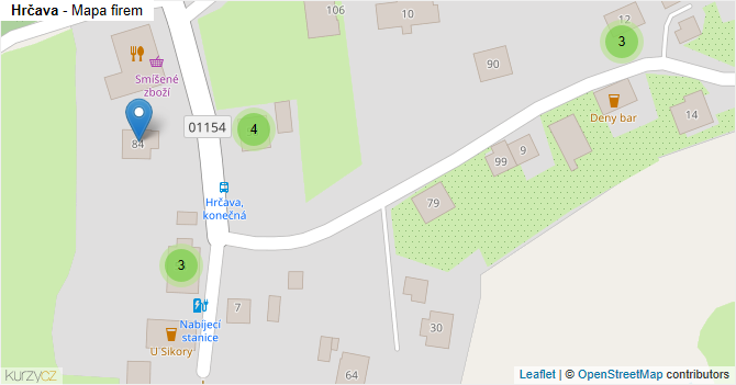 Hrčava - mapa firem