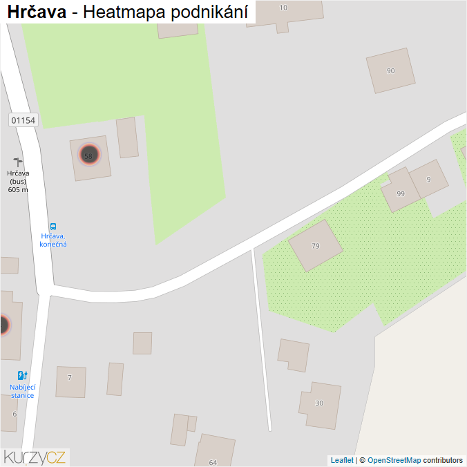 Mapa Hrčava - Firmy v obci.