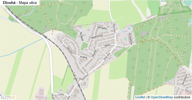 Dlouhá - mapa ulice