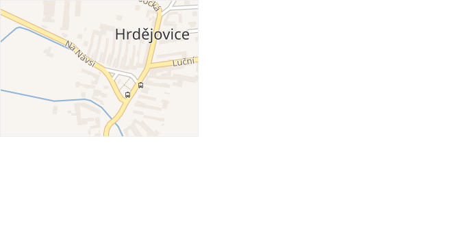 Na Návsi v obci Hrdějovice - mapa ulice