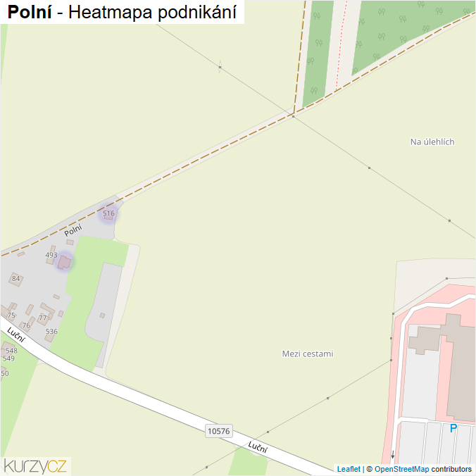Mapa Polní - Firmy v ulici.