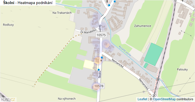 Školní - mapa podnikání