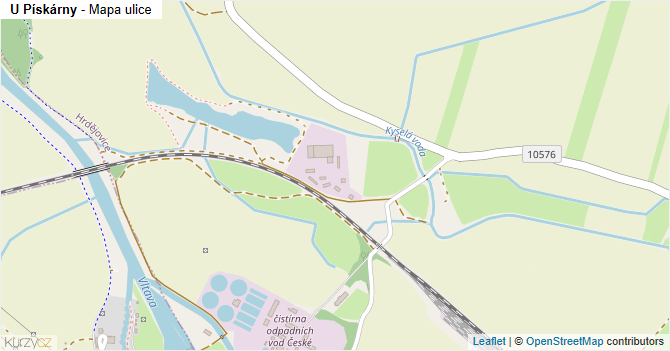 U Pískárny - mapa ulice